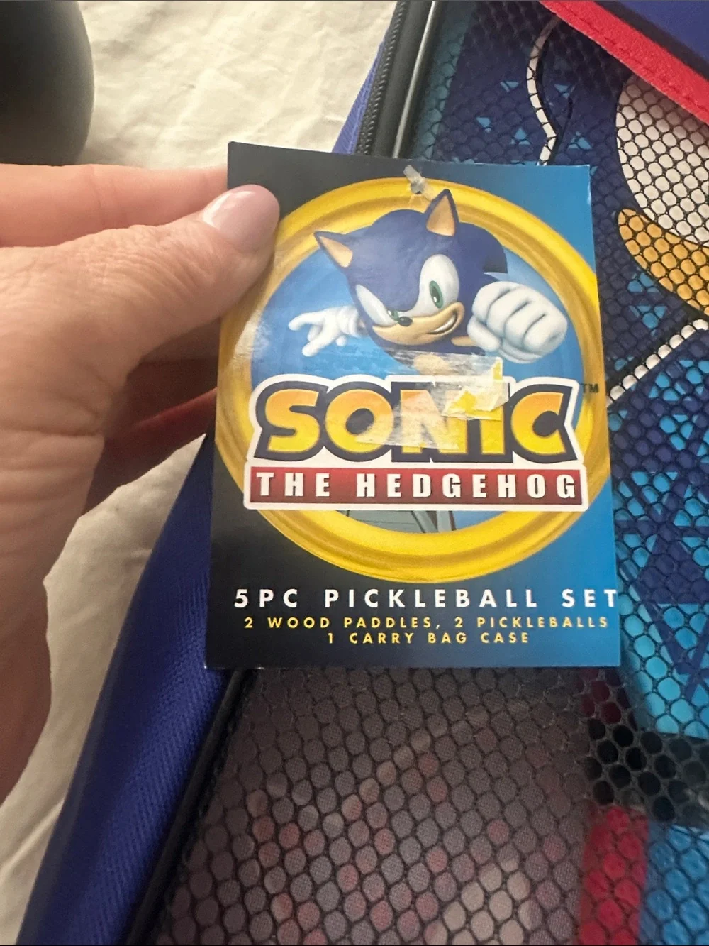 Sonic The Hedgehog Kids Pickle Ball Set - Blue & Red by Sega NWT